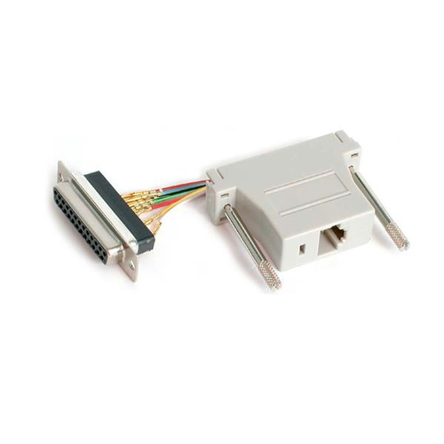 DB25 TO RJ45 MODULAR ADAPTER - F/F - GC258FF - CONVERT A DB25 MALE CONNECTOR TO