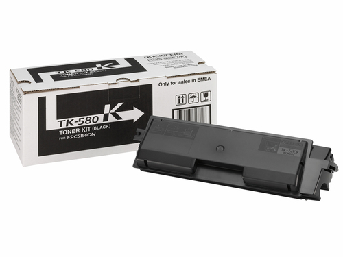 Kyocera TK580K Black Toner Cartridge 2.8k pages - 1T02KT0NL0