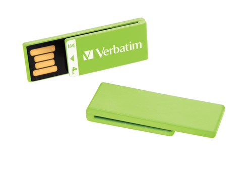 Verbatim Clip-it USB Drive 2GB Green Multipack USB-välkmälu USB tüüp A 2.0 Roheline
