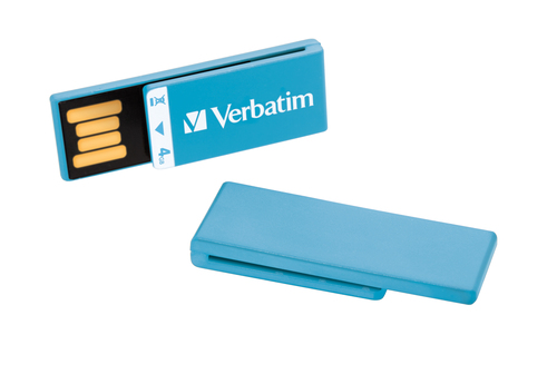 Verbatim Clip-it USB Drive 4GB Blue Multipack USB-välkmälu USB tüüp A 2.0 Sinine
