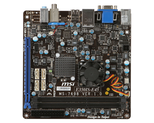 MSI E350IS-E45 emaplaat AMD A50M NA (integreeritud CPU) Mini ITX