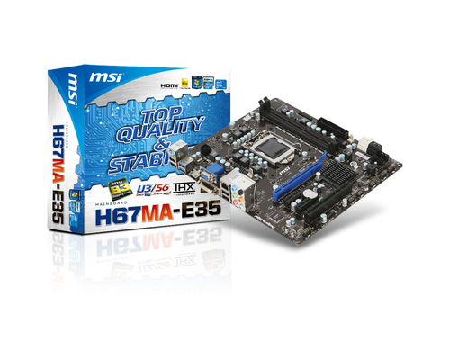 MSI H67MA-E35 (B3) emaplaat LGA 1155 (Socket H2) Mikro ATX
