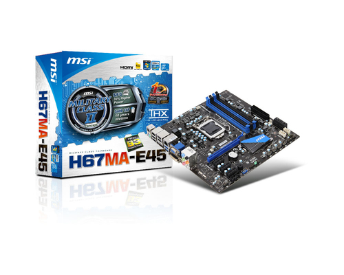 MSI H67MA-E45 (B3) emaplaat Intel H67 LGA 1155 (Socket H2) Mikro ATX