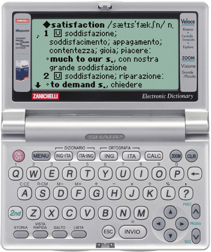 Sharp PWE-325 elektrooniline sõnaraamat QWERTY