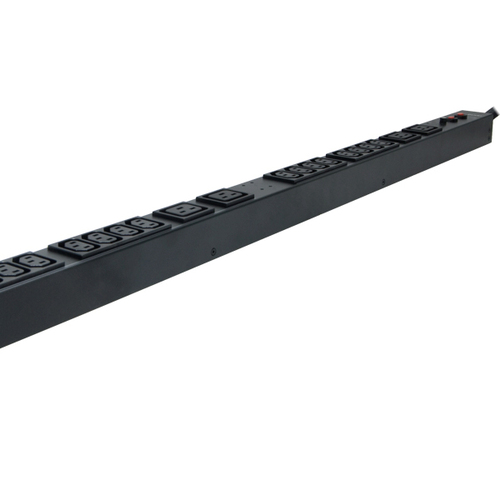 PDU30BVHVT20F PDU Básico para Distribución de Energía Entrada 200-230 Vca NEMA L6-30P Con 16 Tomas C13 y 4 C19 de Instalación Vertical 30 Amp 220 Vca PDU30BVHVT20F