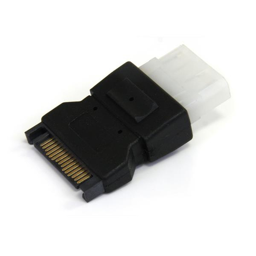 THIS SATA TO LP4 POWER CABLE ADAPTER FEATURES ONE LP4 FEMALE POWER CONNECTOR AND