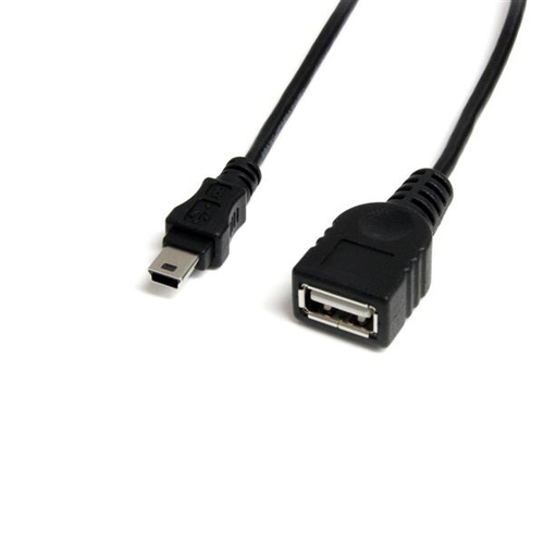 1 FT MINI USB 2.0 CABLE - USB A