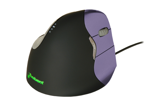 Bakker Elkhuizen BakkerElkhuizen Evoluent 4 Small Wired RH Mouse Black/Purple - image 1