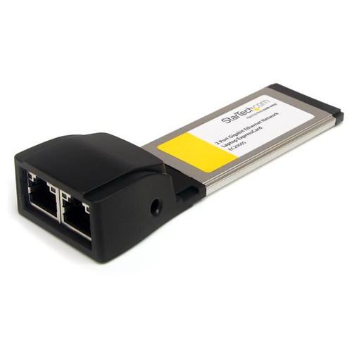 StarTech.com Dual Port ExpressCard Gigabit Portátil Ethernet NIC Adaptador de red Tarjeta - EC2000S